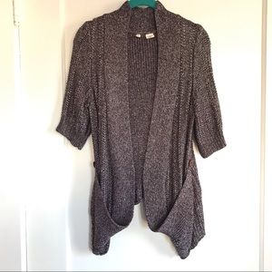 Moth metallic open front cardigan
